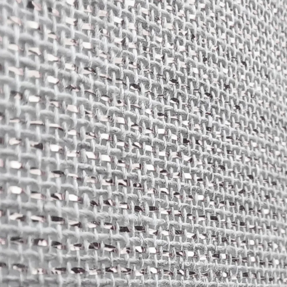 Hängelampe Stoff Metall in Silber E27 Ø 35 cm Landhaus