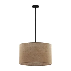 Hängelampe Stoff Schirm Jute Ø 50 cm E27 Boho Style