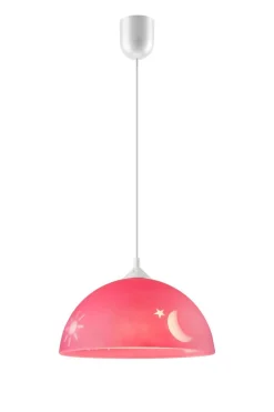 Hängelampe THORLEY Pink rund Kinder Kinderzimmer