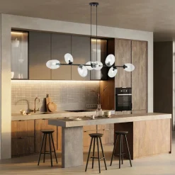 Hängelampe verstellbar Glas Metall 140 cm breit groß