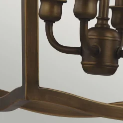 Hängelampe Vintage Rustikal in Messing antik NADICIA