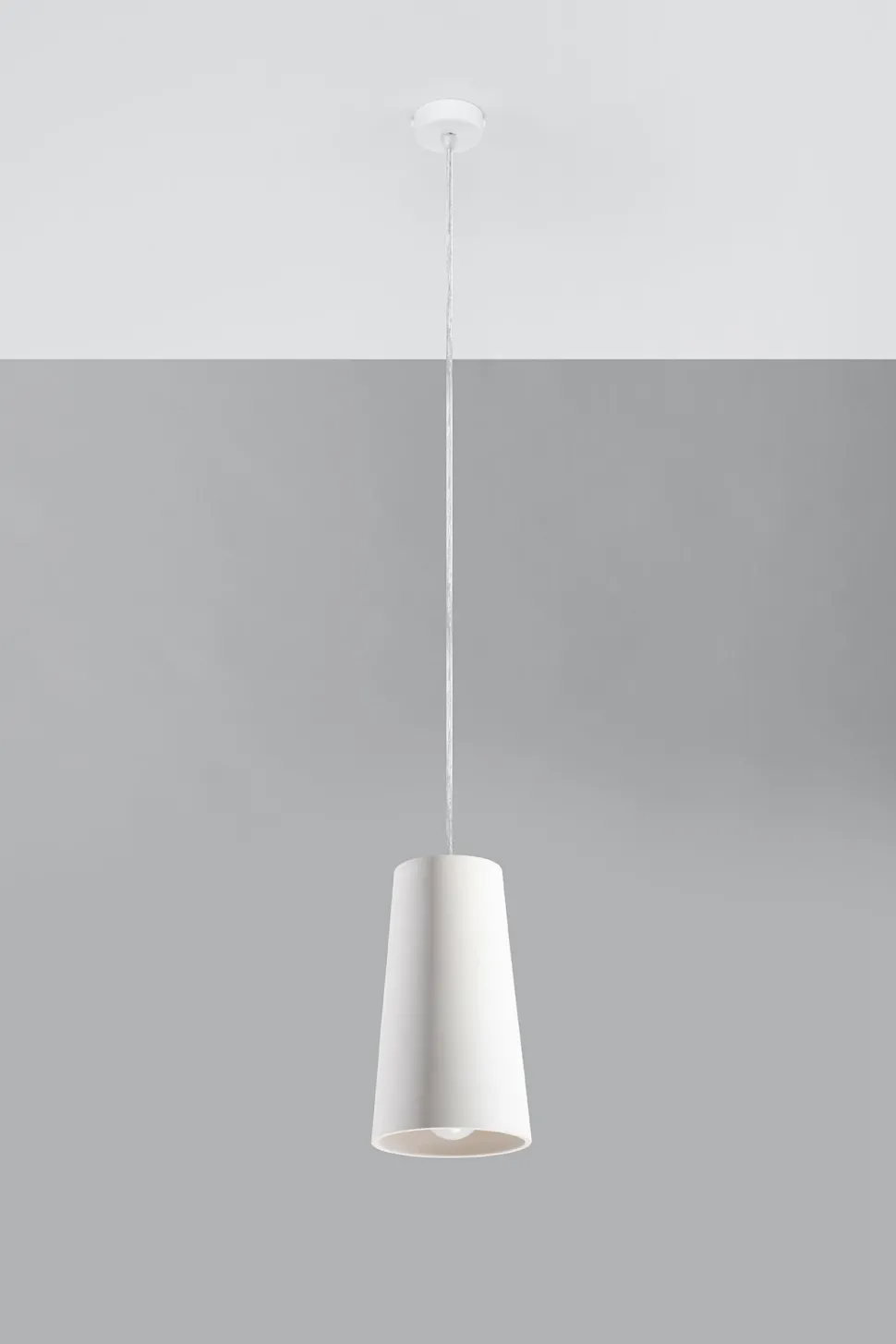 Hängelampe Weiß Ø 16 cm Keramik bemalbar E27 TUPA