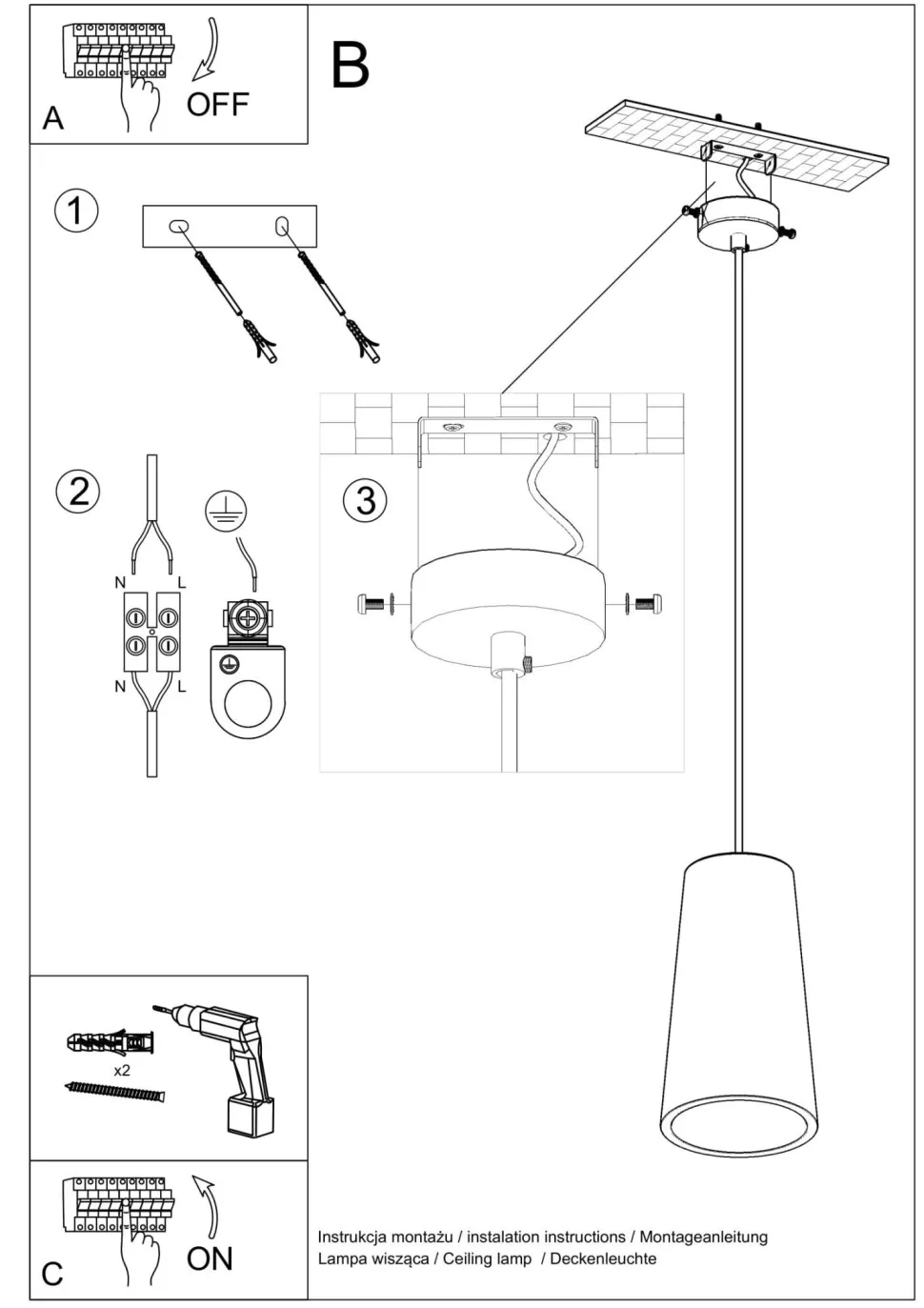 Hängelampe Weiß Ø 16 cm Keramik bemalbar E27 TUPA