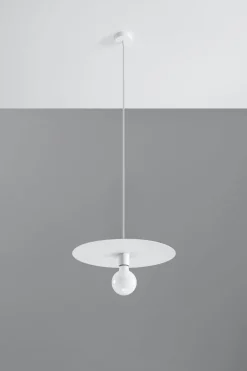 Hängelampe Weiß Ø 40 cm Metall E27 Küche Esszimmer