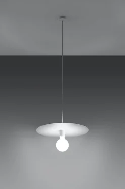 Hängelampe Weiß Ø 40 cm Metall E27 Küche Esszimmer