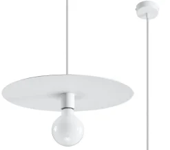 Hängelampe Weiß Ø 40 cm Metall E27 Küche Esszimmer