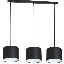 Hängelampe Weiß Gold Stoff Metall E27 L:75 cm blendarm