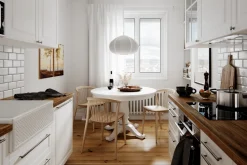 Hängelampe Weiß Stoffschirm 50 cm breit H: max. 120 cm E27