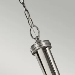 Hängelampe Weiß Zinn antik Ø51cm blendarm 4x E27