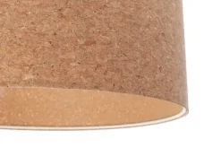 Hängelampe Wohnzimmer Ø 60 cm Natur Weiß Kork Modern E27