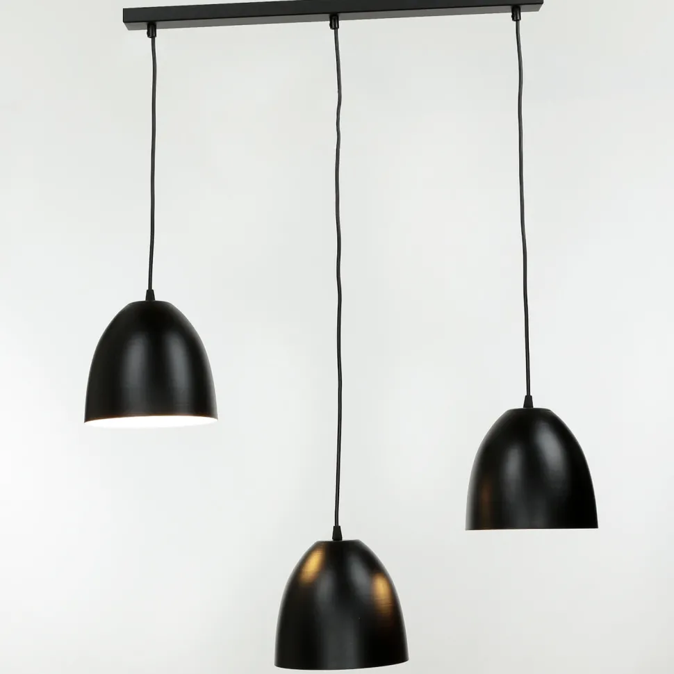 Hängeleuchte ANNIE Schwarz 3-flammig länglich
