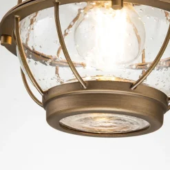 Hängeleuchte außen Aluminium Glas B: 17,8 cm rund IP44