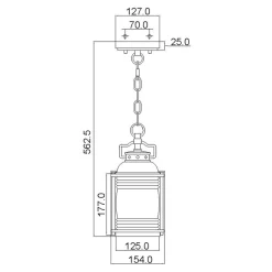 Hängeleuchte außen höhenverstellbar E27 IP44 Vintage