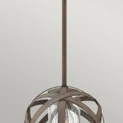 Hängeleuchte außen rund Ø 25,5 cm E27 IP44 in Eisen Antik