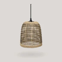 Hängeleuchte außen Seegras E27 IP44 Ø 33 cm Natur Boho