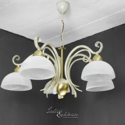 Hängeleuchte AURORA WHITE Ø74cm 5-flmg