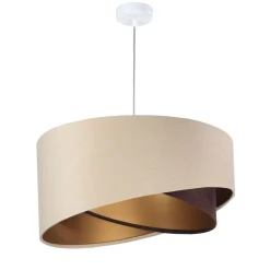 Hängeleuchte Beige Gold Braun Esstisch Lampe