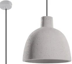 Hängeleuchte Beton Ø 28 cm Modern Grau E27 verstellbar