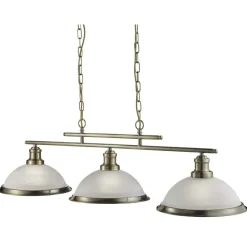 Hängeleuchte BISTRO in Messing Antik 3-flmg.