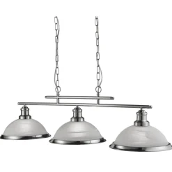 Hängeleuchte BISTRO in Silber 3-flmg.