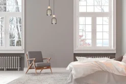 Hängeleuchte Champagner Metall Holz 2-flmg E27 Ø21 cm