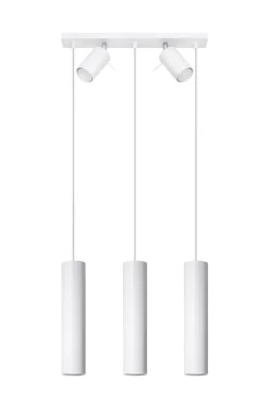 Hängeleuchte Deckenstrahler Weiß Metall 5-flammig