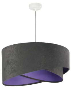 Hängeleuchte Dunkelgrau Lila rund Ø50cm Esszimmer