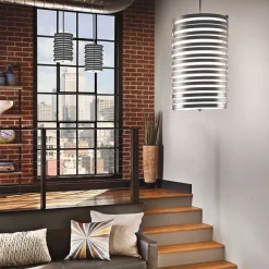 Hängeleuchte E27 Ø27cm Metall Glas blendarm NAILA