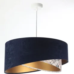 Hängeleuchte E27 rund Ø 50 cm Stoff Velours Optik KARIM