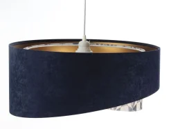 Hängeleuchte E27 rund Ø 50 cm Stoff Velours Optik KARIM