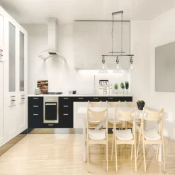 Hängeleuchte 3-flammig Chrom Klar E27 Vintage Design