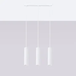 Hängeleuchte 3-flammig GU10 B: 45 cm schmal Weiß Modern