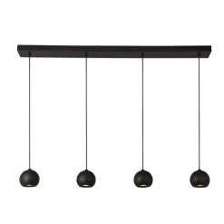 Hängeleuchte 4-flammig GU10 Schwarz B: 125 cm lang