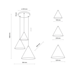 Hängeleuchte 3-flammig Metall Retro E27 verstellbar CODY