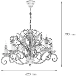 Hängeleuchte Floral Ø62cm 5-flmg