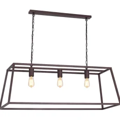 Hängeleuchte FRAME in Kupfer 3-flmg