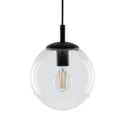 Hängeleuchte Glas Metall Ø 30 cm rund E27 Kugel H: max. 1,7 m