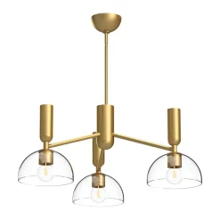 Hängeleuchte Glas Metall 96,8 cm breit 3-flammig E27