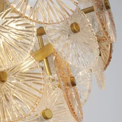 Hängeleuchte Glas Metall Ø 45 cm kunstvoll höhenverstellbar