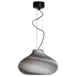 Hängeleuchte Glas Metall E27 44,5 cm breit marmoriert