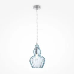 Hängeleuchte Glas Metall E14 rund Ø 16 cm Modern