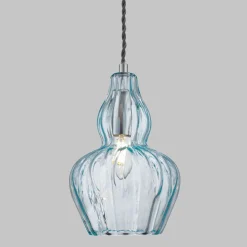 Hängeleuchte Glas Metall E14 rund Ø 16 cm Modern