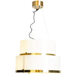 Hängeleuchte Glas Metall E27 50 cm breit H: max. 120 cm