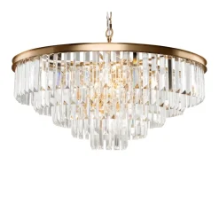 Hängeleuchte Glas Metall E14 Ø 70 cm H: max. 120 cm