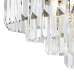 Hängeleuchte Glas Metall E14 Ø 70 cm H: max. 120 cm