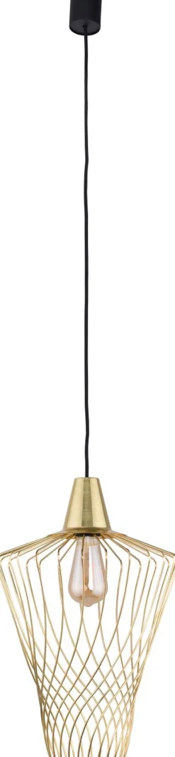 Hängeleuchte Gold Messing Wohnzimmer Lampe TOMMY