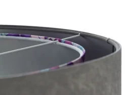 Hängeleuchte Grau Lila Silber Ø 50 cm Velours Optik Stoff