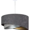 Hängeleuchte Grau Silber Gold Ø 50 cm Stoffschirm