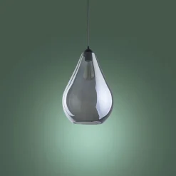 Hängeleuchte in Graphit Schwarz Tropfen Lampe GAWA