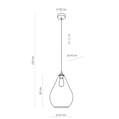 Hängeleuchte in Graphit Schwarz Tropfen Lampe GAWA